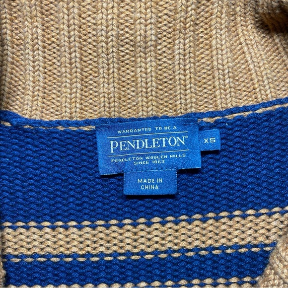 Pendleton Harding Open Long Cardigan Small Cotton Wool Exc Shape Southwest Aztec - Picture 3 of 5